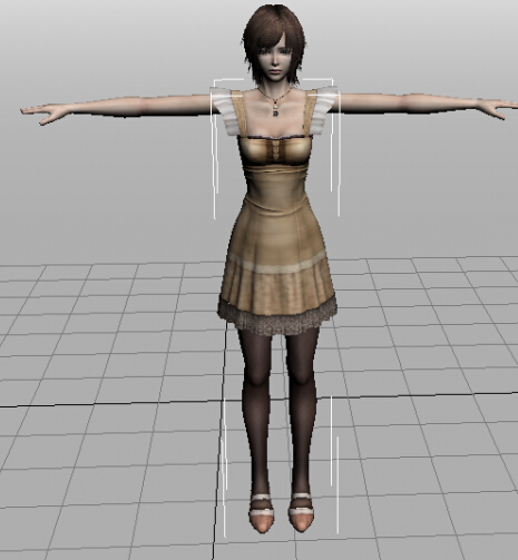 虚拟游戏模型连衣裙女