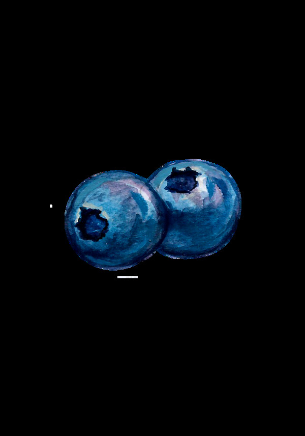 可口蓝莓透明素材