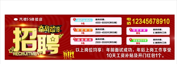汽修汽車店招聘海報(bào)招工
