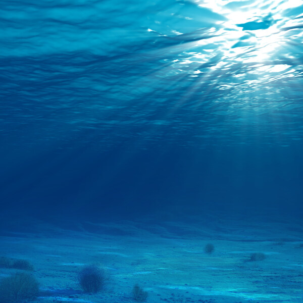 阳光透过海底