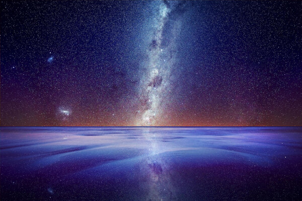 太空夢幻閃電唯美星空背景