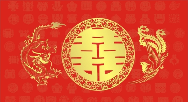 中式婚禮背景圖片