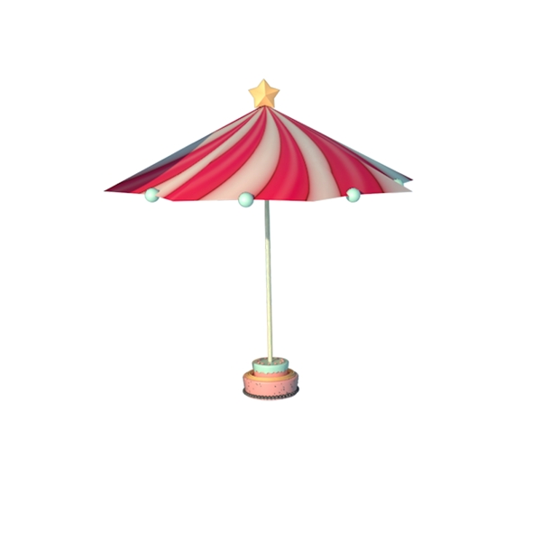彩色几何创意遮阳伞元素