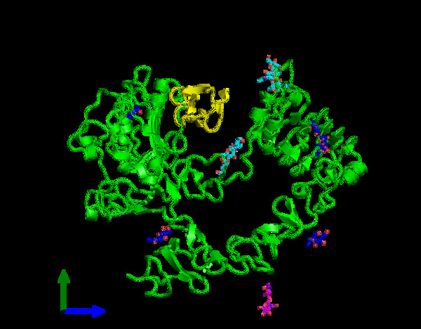 绿色分子模型免抠png透明图层素材