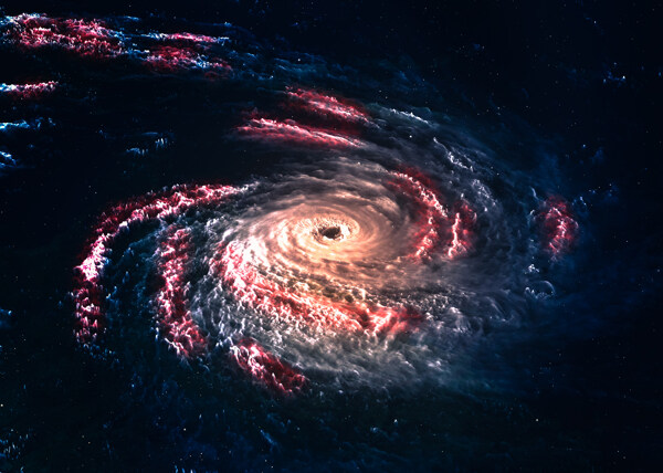 漩涡状的星系太空图片