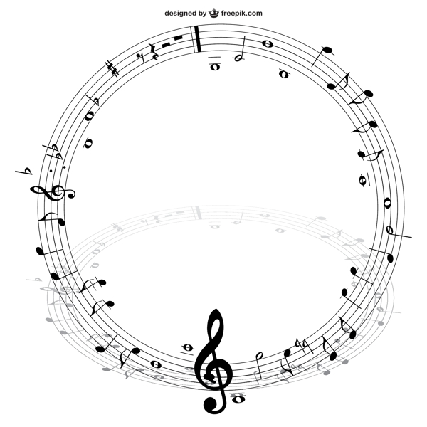 音乐音符圆向量