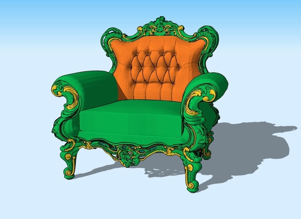 罗浮宫沙发3D模型图片