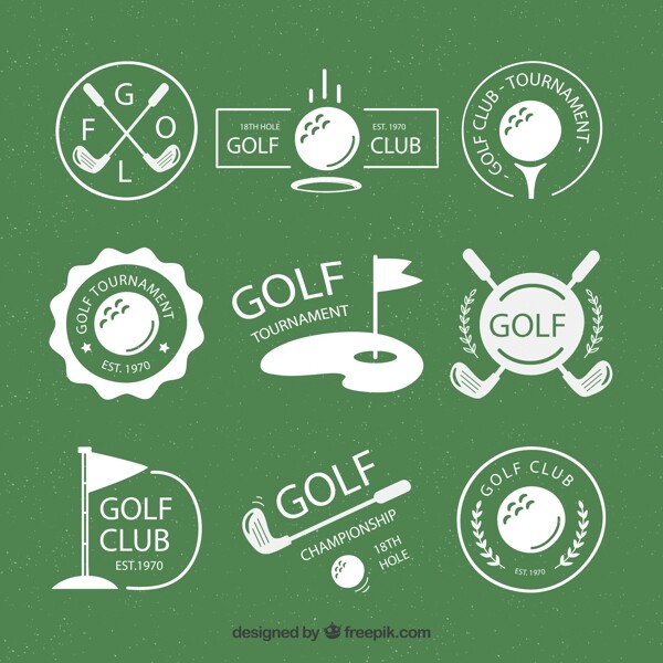 高尔夫元素标志图片