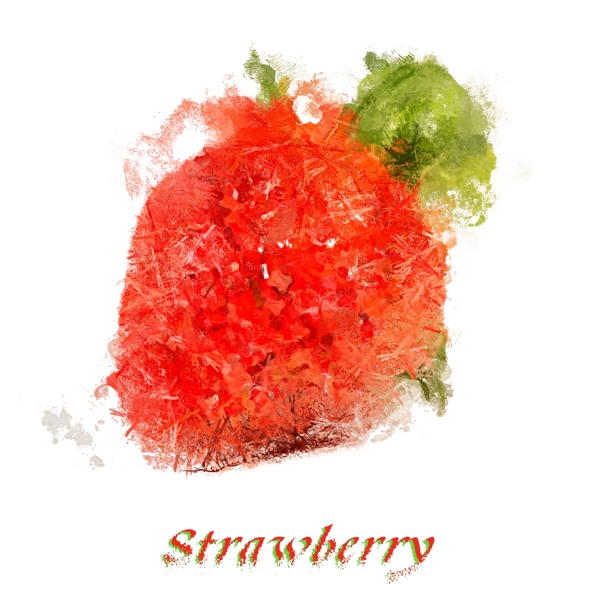 手绘草莓套图原创商用元素