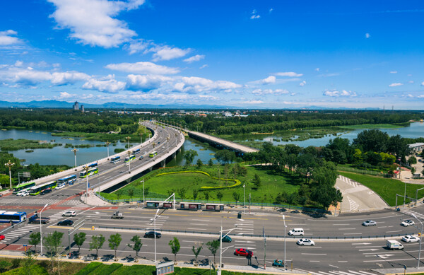 城市高速公路交通道路风景图