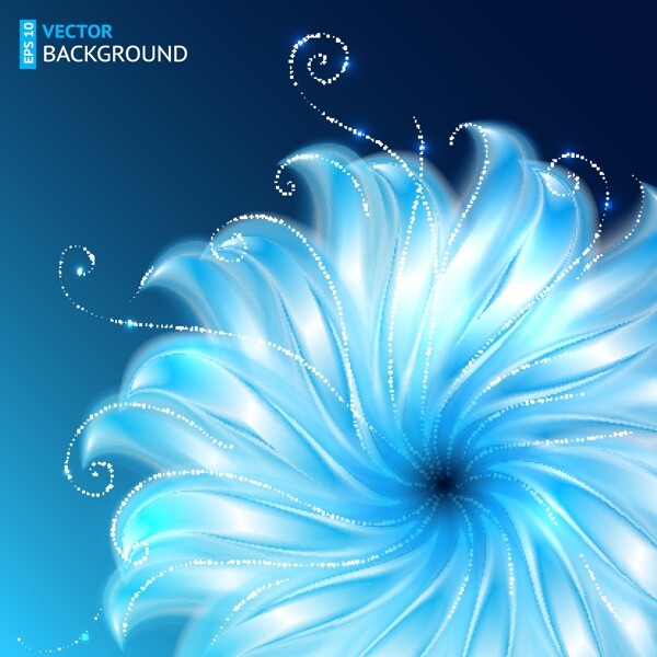 蓝色的花朵背景素材