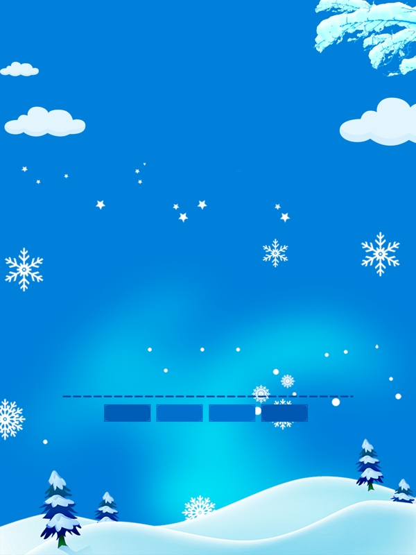 清新雪花廣告背景