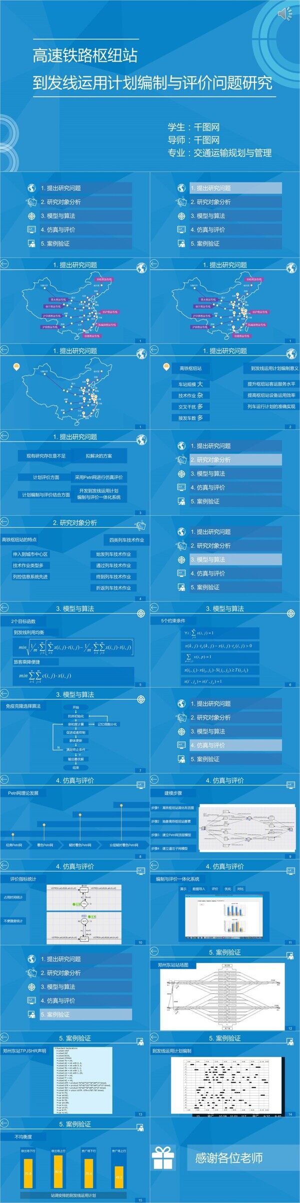 交通运输规划与管理论文答辩ppt模板