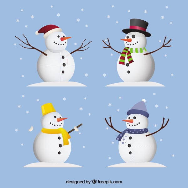 冬季微笑的雪人