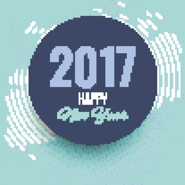 藍(lán)色網(wǎng)點(diǎn)新年背景
