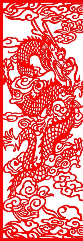 龍雕花圖