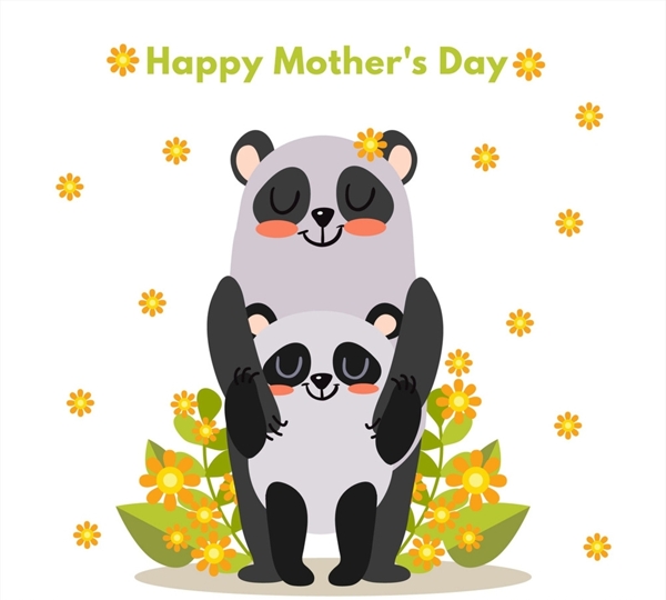 母亲节熊猫母子图片