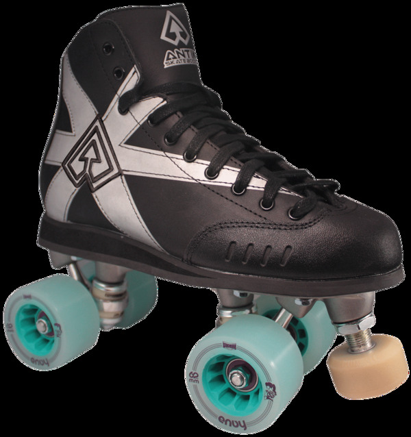 蓝色轮子黑色溜冰鞋免抠png透明素材