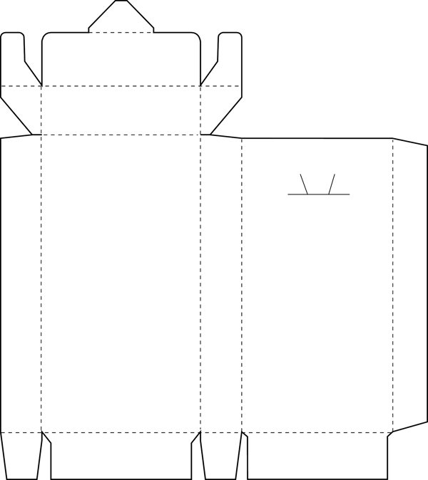 包装盒外形矢量纸盒矢量包装盒展开分割图矢量47