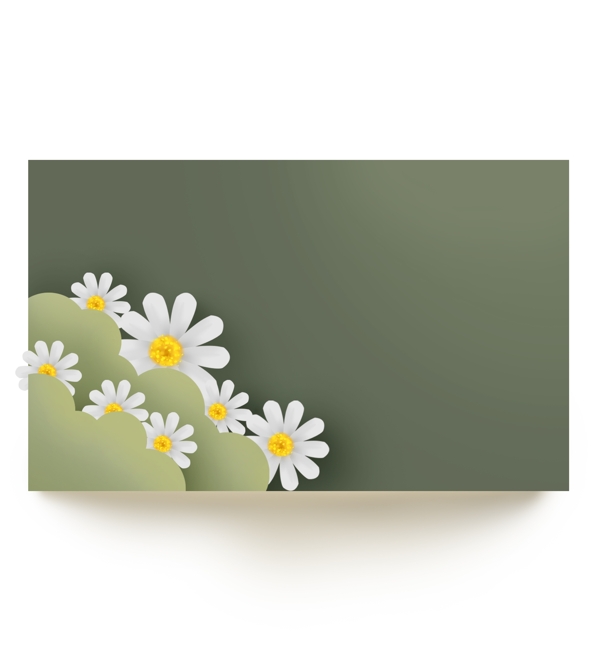 绿色立体菊花提示框