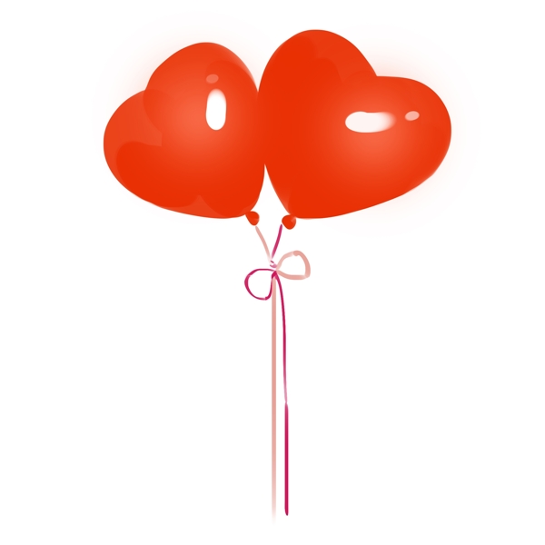 手绘情人节气球插画