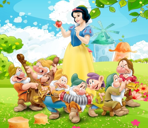 迪士尼白雪公主与七个小矮人