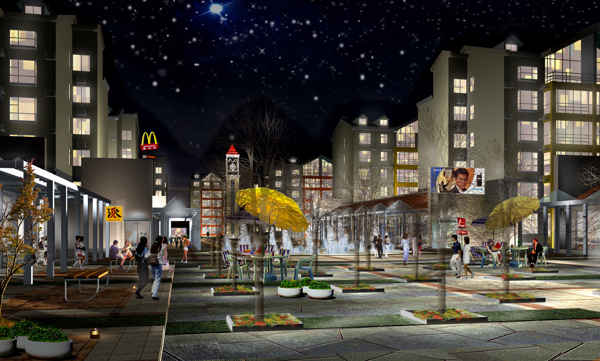 夜景商业街图片