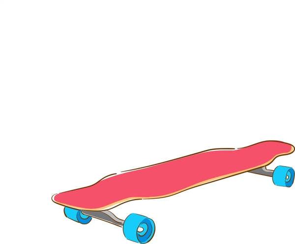滑板运动青春卡通矢量元素