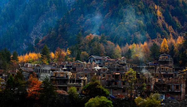 四川丹巴秋景