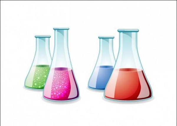实验室玻璃瓶子插图宣传活动模板