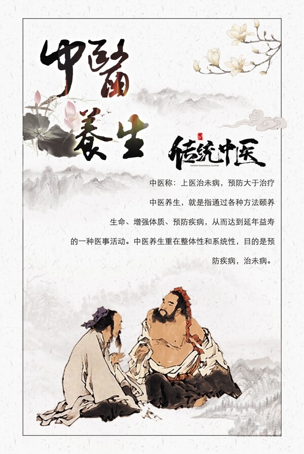 传统中医文化系列挂画展板