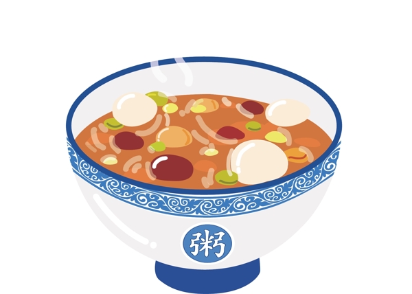 臘八粥元素矢量圖