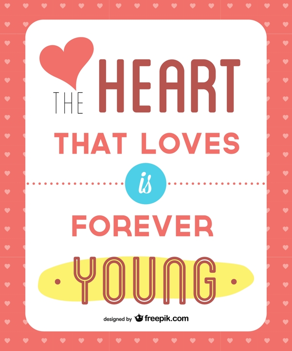爱的心是永远年轻的牌