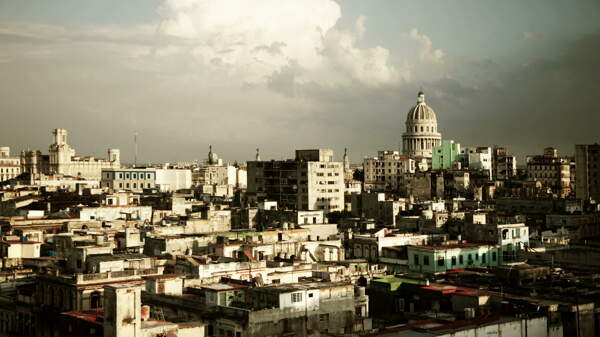 哈瓦那天际泛运动背景视频免费下载