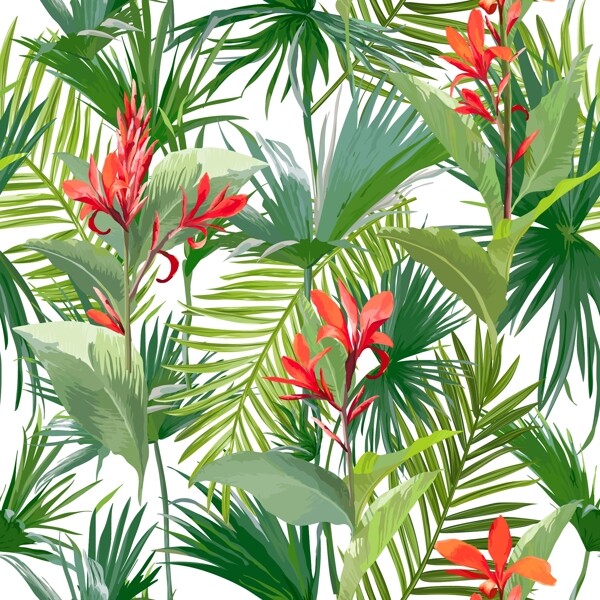 热带植物创意设计图案