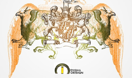 獅子老鷹帥氣logo