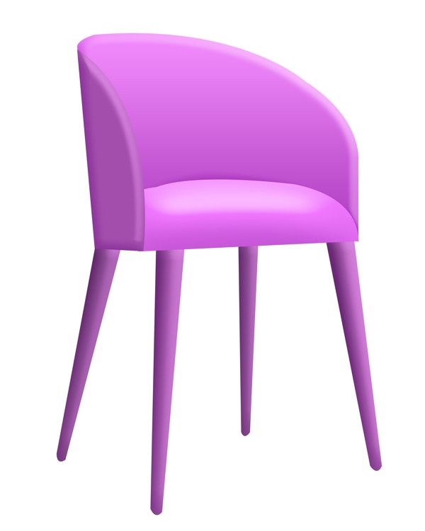 一把紫色靠背椅子