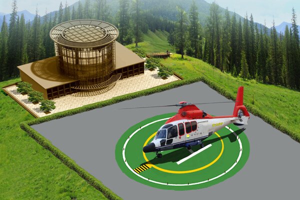 直升机停机坪图片