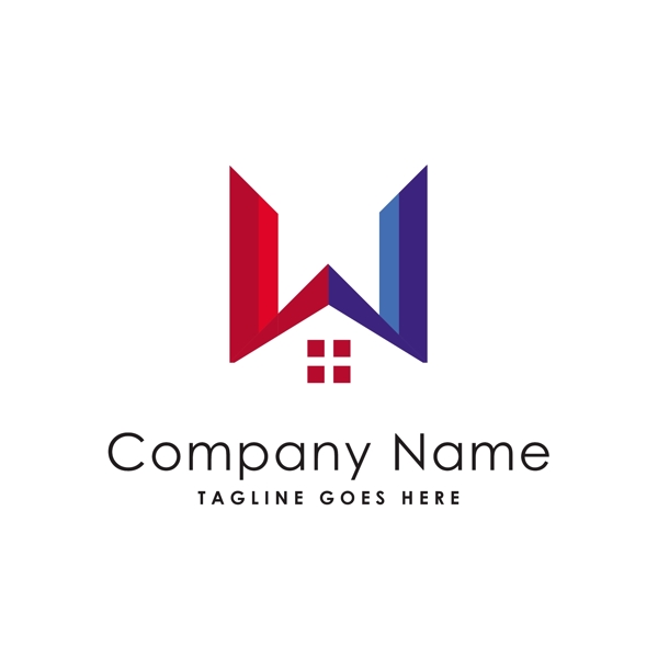 W字母造型logo工业logo
