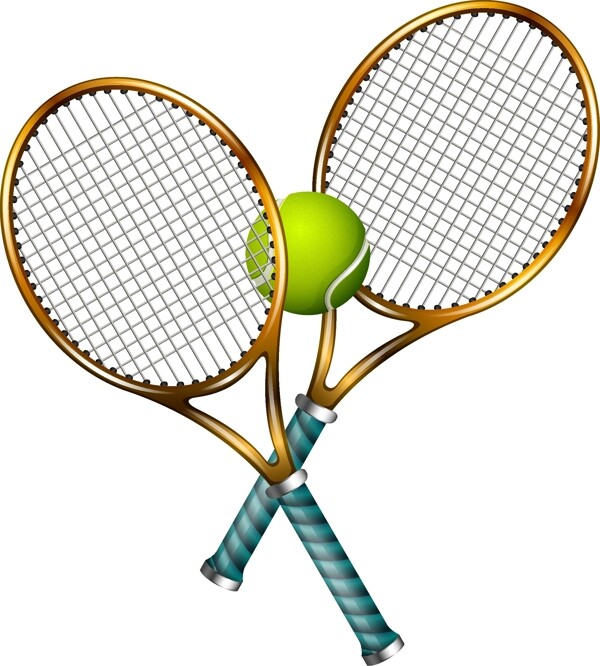 运动休闲网球拍矢量图