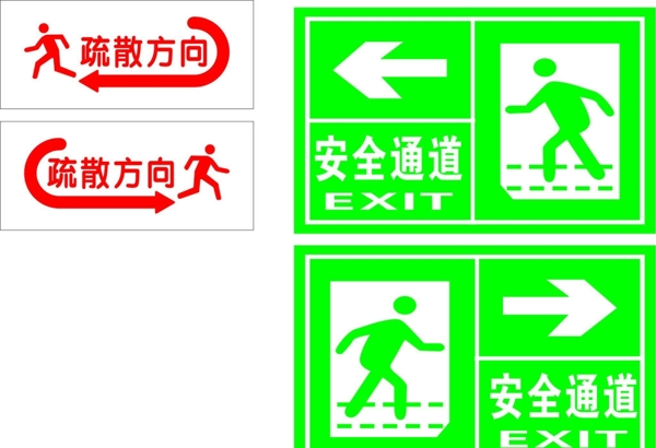 疏散方向安全通道標(biāo)圖片