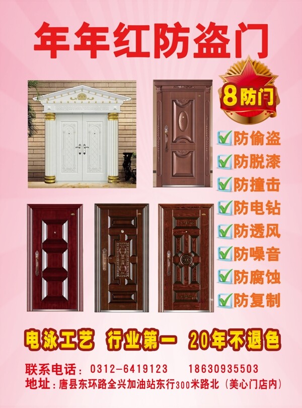 年年紅防盜門
