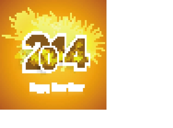 橙2014新年海報(bào)矢量素材
