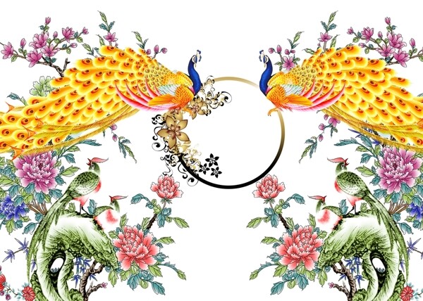 新中式背景墻