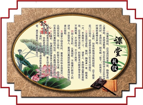 禮儀學(xué)校展板圖片
