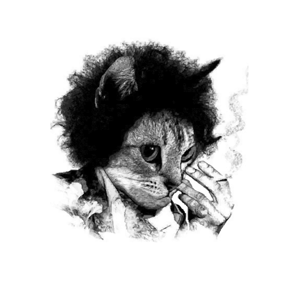 印花矢量圖藝術(shù)效果手繪動物貓免費素材