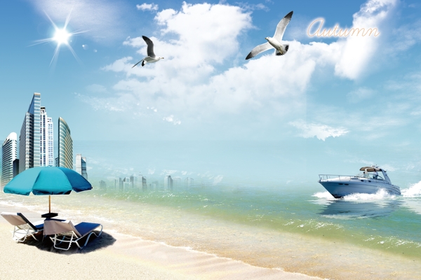 海灘風(fēng)景圖片