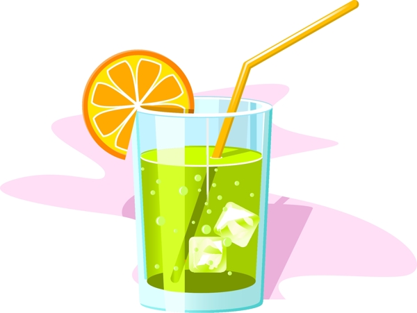 清新綠色水管冷飲