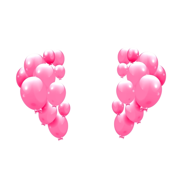 2串粉红色气球
