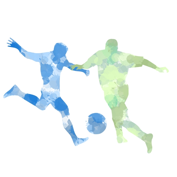 足球比赛运动员插画